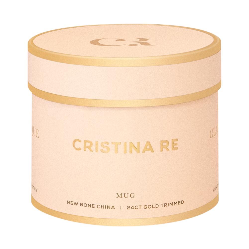 Cristina Re classic packaging pink box gold writing